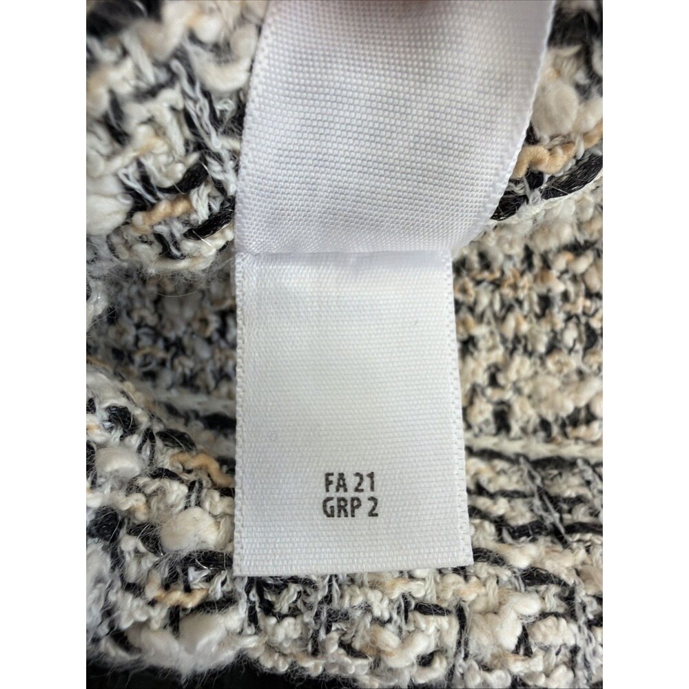 St. John Bouclé Tweed Wide-Leg Knit Pants Salt & Pepper L Quiet Luxury Old Money - Picture 9 of 11